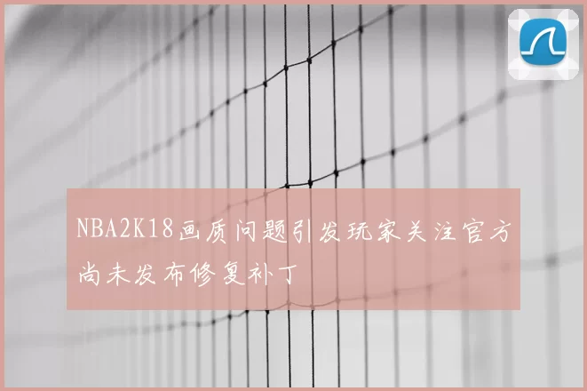 NBA2K18画质问题引发玩家关注官方尚未发布修复补丁